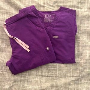 COPY - Purple Extra Small Figs Scrub Set